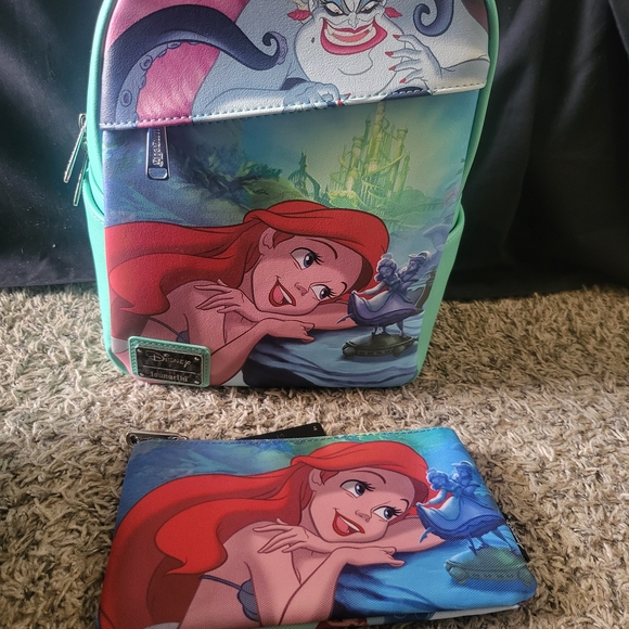 Loungefly Ariel and Ursula Mini Backpack and Pouch Set